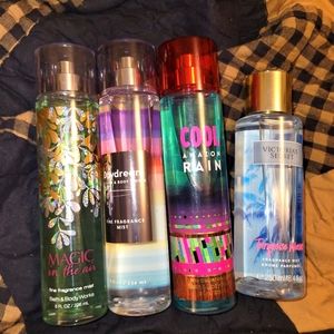 Bath and Body Works and VS body sprays